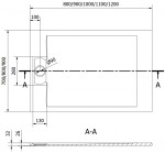 MEXEN - Otto obdélníková sprchová vanička SMC 120 x 90 cm, černá 4N709012