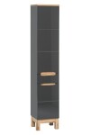COMAD - Vysoká skříňka 2 dvířka 1 zásuvka BALI GRAPHITE 5907611647561