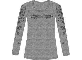 Troy Lee Designs Women Signature Floral L/S Tee dámské tričko dlouhý rukáv Gray vel.