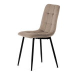 Jídelní židle, krémová, sametová látka, CT-281 CRM4
