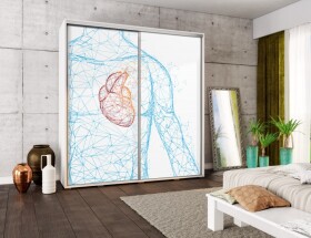 FRONTI Šatní skříň PENELOPA 205 Lidské srdce 6959