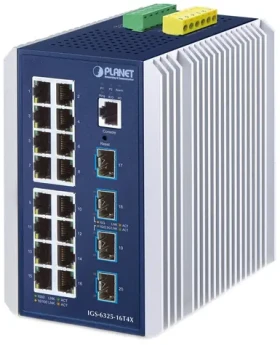 Planet IGS-6325-16T4X / Switch průmyslový L3 / 16x 1Gb RJ-45 / 4x 1G SFP / -40 až 75°C / IP30 (IGS-6325-16T4X)