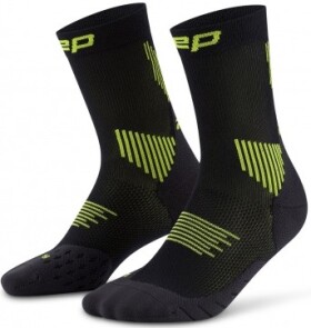 CEP Vysoké ponožky 5.0 pánské black/lime - CEP pánské běžecké kompresní vysoké ponožky 5.0 - black/lime Velikost: V (Vel. chodidla 45-48)