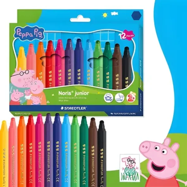 Staedtler Noris Junior 329 Peppa Pig / Fix / šestihranný / 12 ks / šířka stopy 2,5 mm (329 C12 L1)