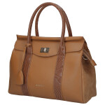 Trendy dámská koženková kabelka Camila, hnědá