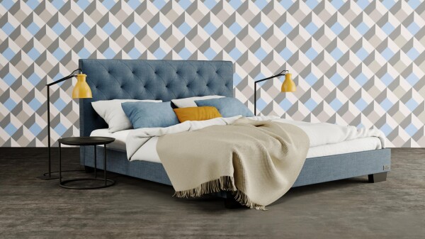 Materasso Čalouněná postel ALESIA boxspring ROZMĚR: 2x (90x200) cm - boxspring,šedá