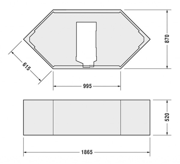 DURAVIT - Příslušenství Podpora pro vanu D-Code, 1900x900 mm 790477000000000