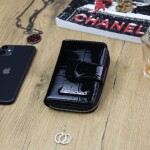 Luxusní dámská kožená peněženka Isidora croco, černá