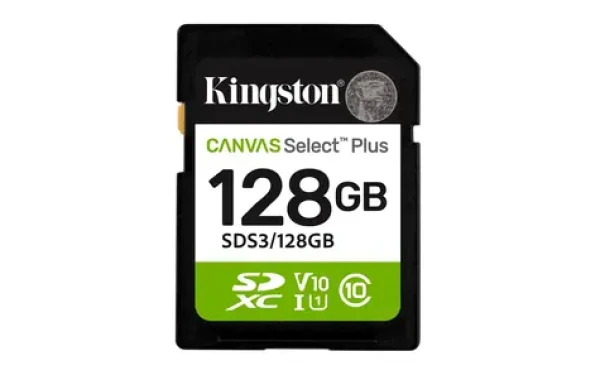 Kingston Canvas Select Plus SDXC 128GB / UHS-I V90 / U3 / Class 10 (SDS3/128GB)