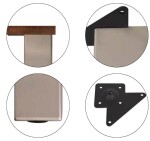 Mila Design stolová noha chrom 710x80x80 (231534)