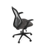 Židle kancelářská, látka šedá, houpací mechanismus, kolečka pro tvrdé povrchy