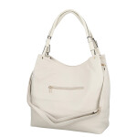 Trendy dámská koženková kabelka na rameno Tiara, krémová