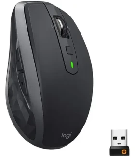 Logitech MX Anywhere 2S Graphite / Myš / bezdrátová / Laserový senzor / Bluetooth / Darkfield / Unifying přijímač (910-007231)