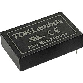 TDK PXG-M20-24WD15 DC/DC měnič napětí 5 V/DC 15 V/DC 0.625 A 20 W Počet výstupů: 2 x Obsahuje 1 ks
