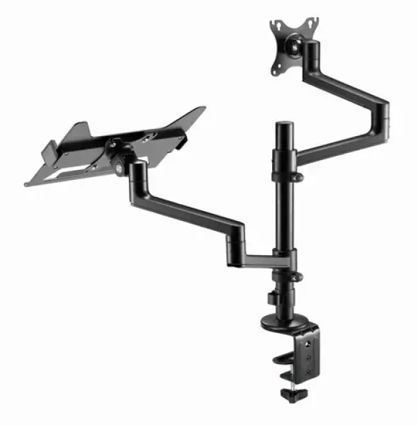 Gembird MA-DA-04 černá / Stolní držák monitoru / 2x rameno / VESA 75x75, 100x100 / 17-32" / nosnost 8 kg (MA-DA-04)