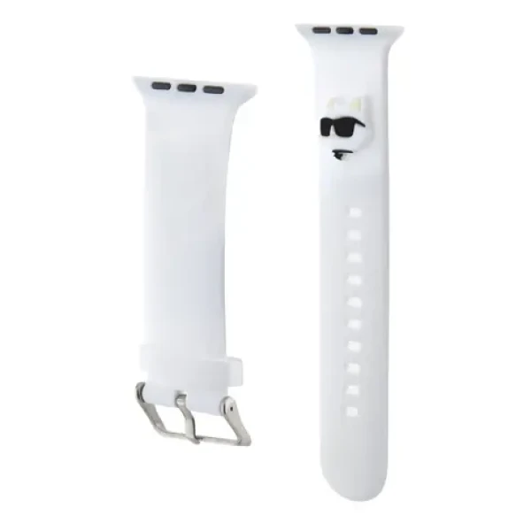 Karl Lagerfeld Choupette Head NFT Řemínek pro Apple Watch 42/44/45/49 bilá (3666339190149)