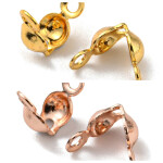 Bižuterní kalota - různá provedení - 8 x 4 mm - 10 ks Barva: Růžově zlatá