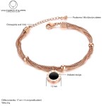 Ocelový náramek Sylva Gold - chirurgická ocel, římské číslice, Zlatá 17 cm + 4 cm (prodloužení)
