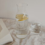 Eulenschnitt Skleněná karafa na vodu Heart 1 l, čirá barva, sklo