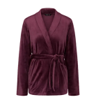 Dámský župan Sensual Velour Robe Top - Triumph burgundy (00EG) 0038