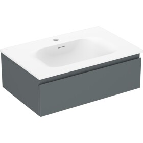 MEXEN/S - Orio koupelnová skříňka 70 cm s umyvadlem Vela, 1 šuplík, grafit mat/bílá mat 91A10-07023-1-BF66-W23M01