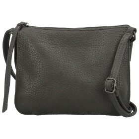 Trendy dámská koženková crossbody kabelka Maewa, šedá