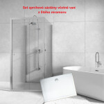 H K - Třístěnný sprchový kout Flexi U3 90x100x90 L/P varianta včetně sprchové vaničky z litého mramoru SE-FLEXIU38010090/THOR-10090