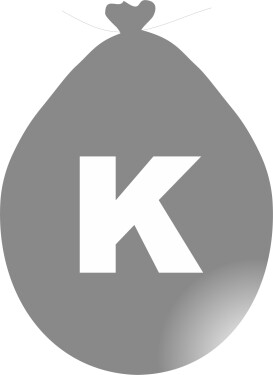 Balónek písmeno K stříbrné balonky.cz Balónek písmeno K stříbrné balonky.cz