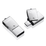 Apacer AH750 64GB OTG stříbrná / USB flash disk / USB 3.0 (3.1 Gen 1) + microUSB (AP64GAH750S-1)