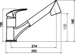 NOVASERVIS - Dřezová teleskopická baterie Metalia 57 granit-černý 57081,GRB