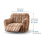 Bielastické potahy OCEANO NOVÉ cihlové relaxační křeslo (š. 70 - 90 cm)