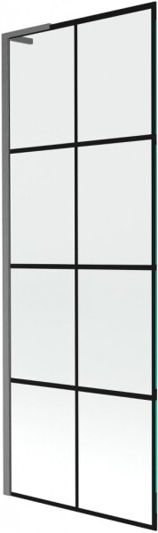 MEXEN/S - Next L vanová zástěna FIX 70 x 150, černá vzor, grafit kartáčovaná 895-070-000-03-77-66