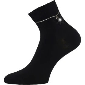 LONKA Ponožky dámské elegantní FLITANA 05 s kamínky ČERNÉ (3 páry) 39-42 126906