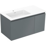 MEXEN/S - Orio koupelnová skříňka 90 cm s umyvadlem Otis levá, 1S, 1D, grafit mat/bílá mat 91A13-09047-3-BBFF66-W18L01