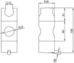 Eisl - Posuvný jezdec sprchy DN 22, chrom DXZ-12