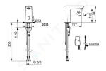 HANSA - Electra Termostatická elektronická umyvadlová baterie, bateriové napájení, Bluetooth, matná černá 9210221933