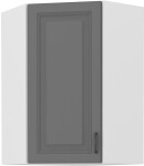 Horní rohová skříňka Stilo 60x60 GN-90 1F (45°) Barva korpusu: Dub artisan, Barva dvířek: Dust Grey