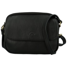 Luxusní dámská kožená crossbody kabelka Katana Dayana, černá