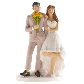 Dortisimo Dekora figurka Novomanželé se žlutými tulipány 16 cm