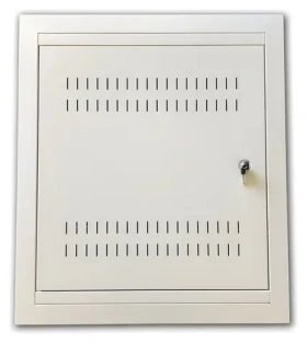 DATACOM 19" rozvaděč pod omítku 4U+2U / Nástěnný / 150mm / plechové dveře / šedý (7091)