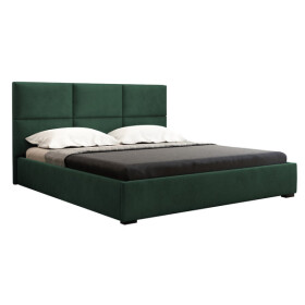 Čalouněná postel Lourdes 160x200, zelená, včetně roštu