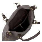 Trendy dámská textilní kabelka na rameno Petra, šedá