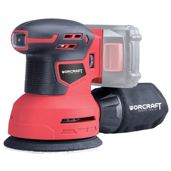 AKU bruska excentrická, 125mm, 20V, ShareSYS, WORCRAFT CRS-S20Li