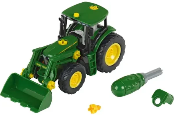 KLEIN 3903 traktor JOHN DEERE 6215R s čelním nakladačem a nářadím