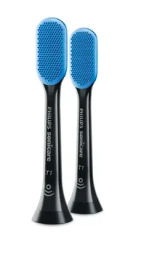 Philips Sonicare TongueCare+ HX8072-11 / hlavice na čištění jazyka 2ks / černá (HX8072/11)