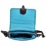 Luxusní dámská kožená crossbody kabelka GW Manoli, tmavě hnědá
