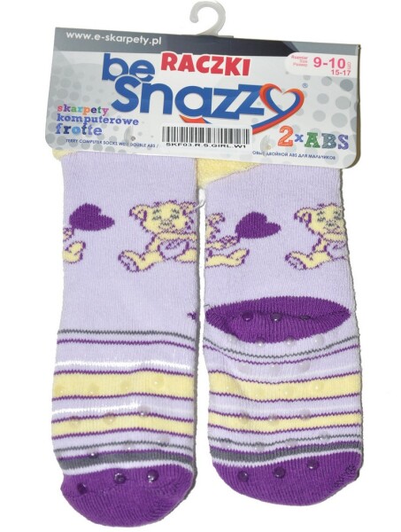 BeSnazzy protiskluzové ponožky pro zdravé lezení a první krůčky froté - dívčí - fialové, velikost: 15-17 (9-10cm)