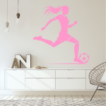 Samolepka Fotbalistka Barva: bílá, Velikost: 100 x 95 cm