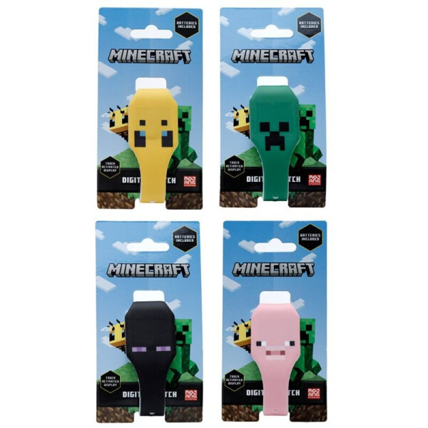 Minecraft Digitální silikonové hodinky - Obličeje