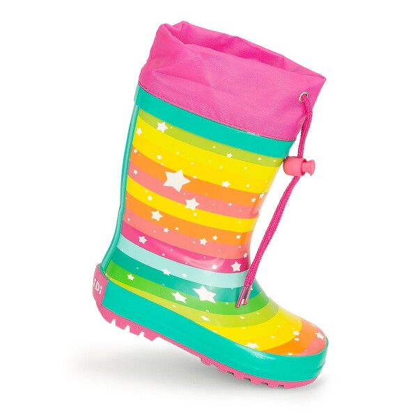Dívčí holínky gumové - potisk rainbow, Pidilidi, PL0051-01, holka - 24